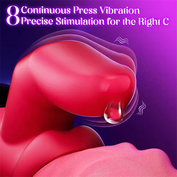2 IN1 Wave Thrusting Tongue Dildo Vibrator