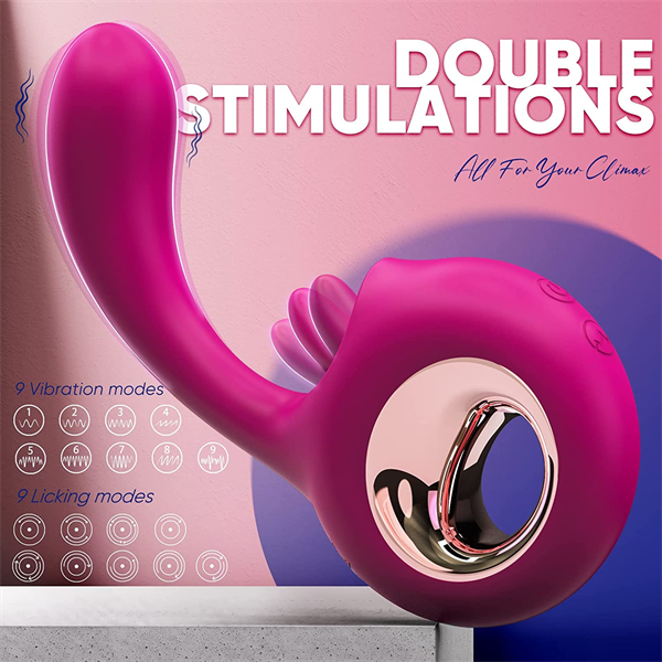 2 in 1 Clitoral Licking Tongue Vibrator