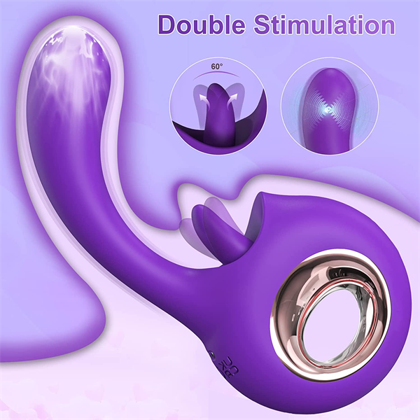 2 in 1 Clitoral Licking Tongue Vibrator