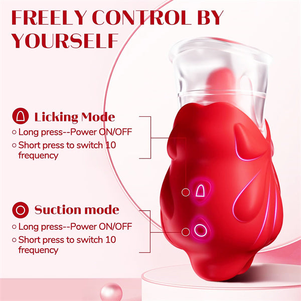 2 in 1 Licking & Sucking Nipple Vibrator