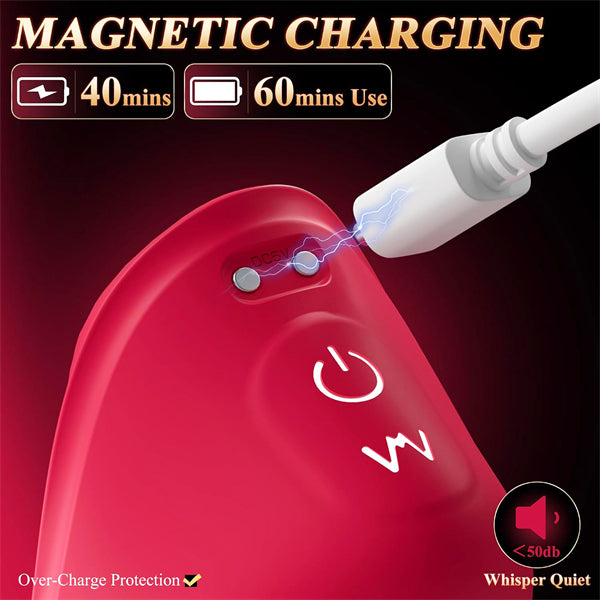 3-Motor App-Controlled Lip Shaped Vibrating Cock Ring