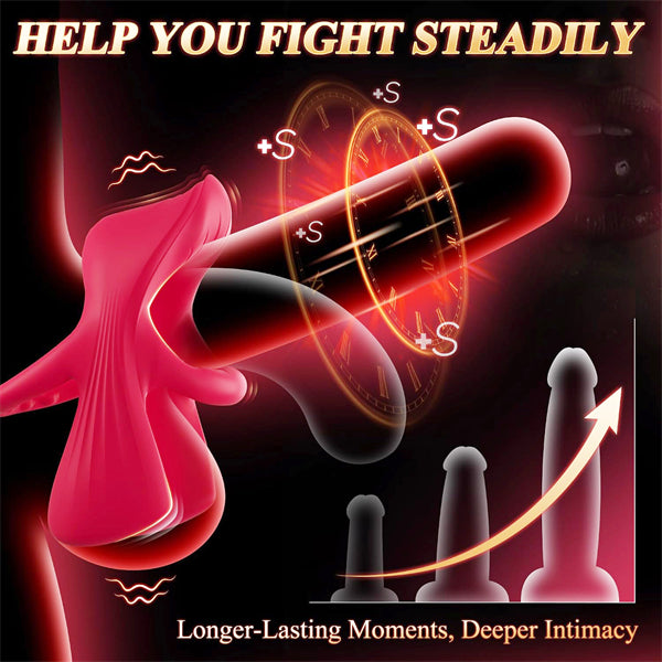 3-Motor App-Controlled Lip Shaped Vibrating Cock Ring