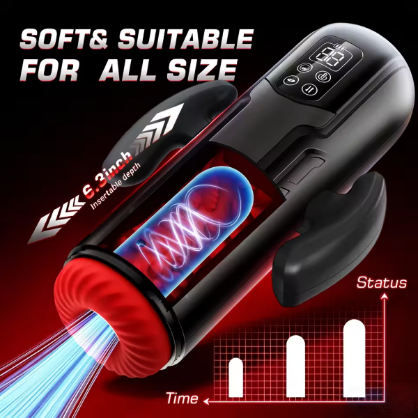 3-in-1 Automatic Male Stroker with Suction, Thrusting & Vibration