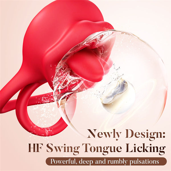 3-in-1 Rose Toy Cock Ring Vibrator