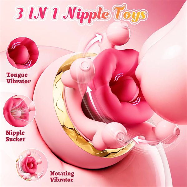 3-in-1 Rotating & Suction Nipple Vibrator