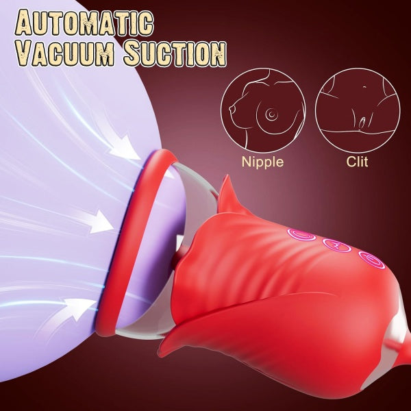 3-in-1 Rose Suction Vibrator for Multi-Layered Stimulation