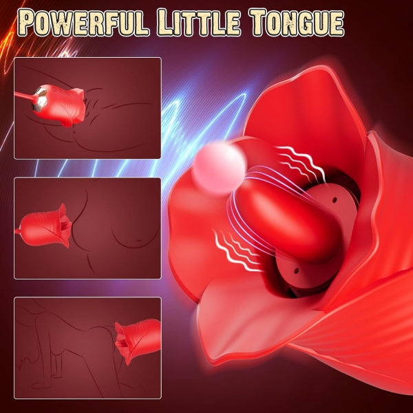 3-in-1 Rose Suction Vibrator for Multi-Layered Stimulation