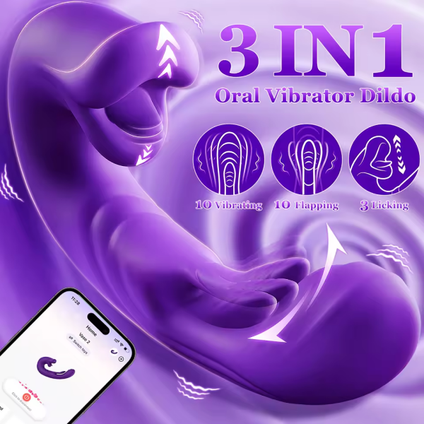 3-in-1 Tongue Licking Vibrator with Dynamic Multi-Motion Stimulation