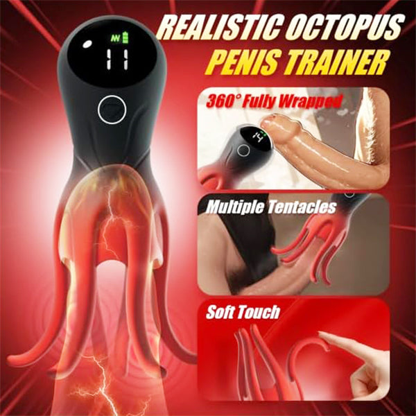 360° Fully Wrapped Octopus Tentacles Penis Vibrator