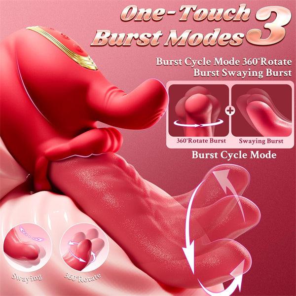 360° Rotating Tongue Rose Vibrator with Heating