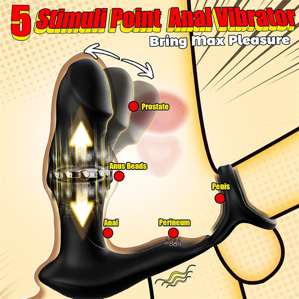 360° Rotating Vibrating Butt Plug Anal Plug
