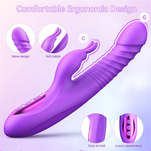 360°Rotation Thrusting Rabbit Vibrator