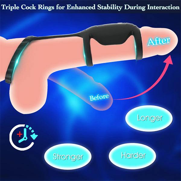 3 IN 1 Rings Cock Ring
