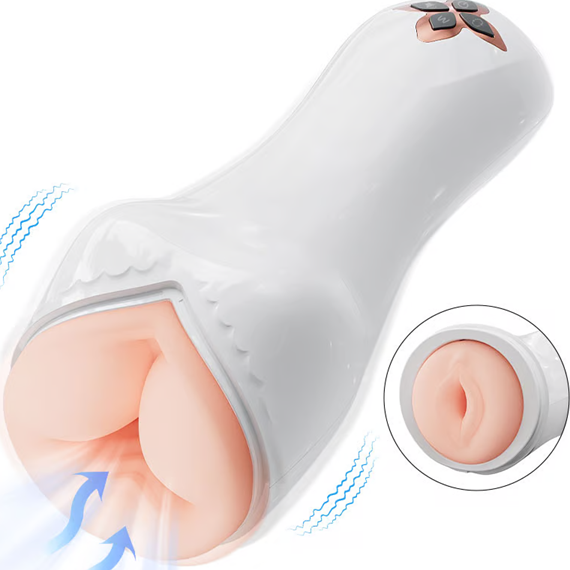 3 IN 1 Split Design 5 Sucking 7 Vibrating Stroker