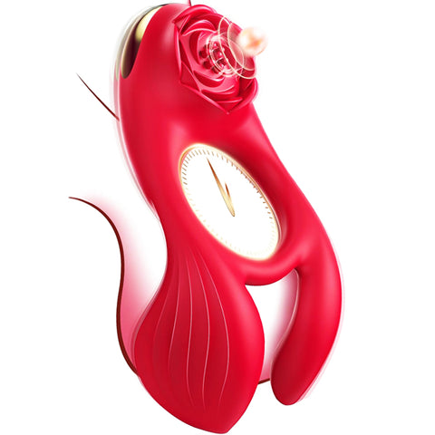 3 Motor & 7 Vibrations Rose Cock Ring