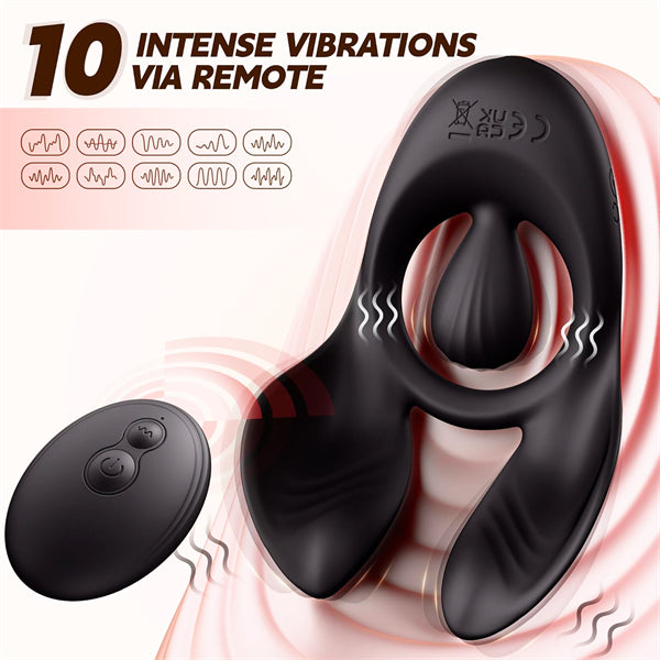 3 Motors & 10 Vibrations Cock Ring Vibrator