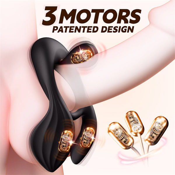 3 Motors & 10 Vibrations Cock Ring Vibrator