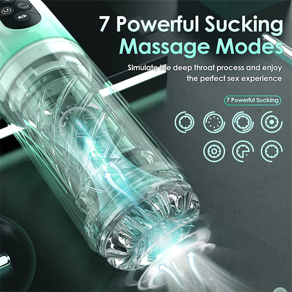 3 Pump & 7 Vibrating & Rotating &  Licking & Sucking Male Stroker