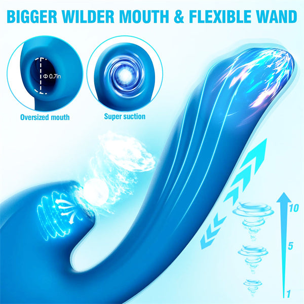 3 in 1 Clitoral Sucking Snail Vibrator Blue