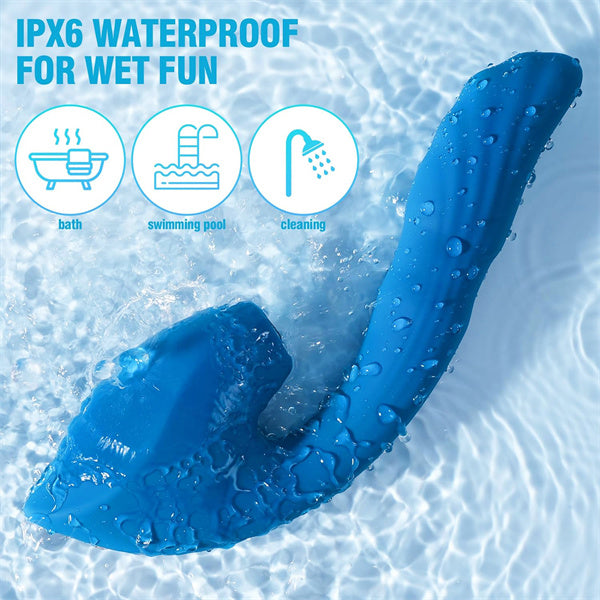 3 in 1 Clitoral Sucking Snail Vibrator Blue