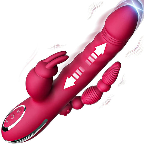 3 in 1 Thrusting Dildo Rabbit Vibrator