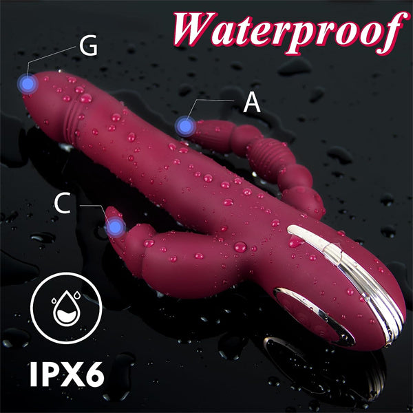 3 in 1 Thrusting Dildo Rabbit Vibrator