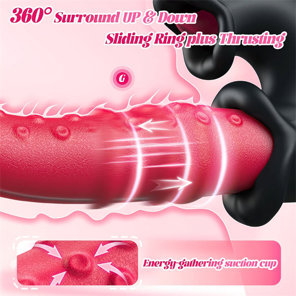 4-in-1 G-Spot Tongue Vibrator with 10 Sliding Ring