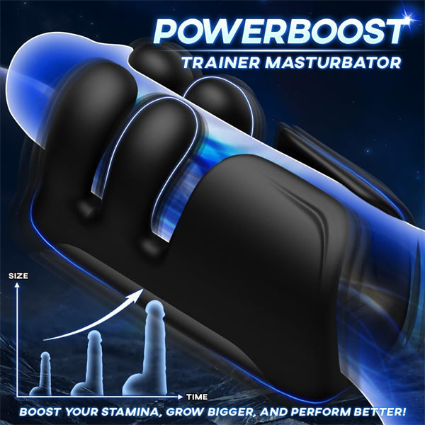 10 Finger Massaging & Tapping & Vibrating Male Stroker Penis Trainer Glans