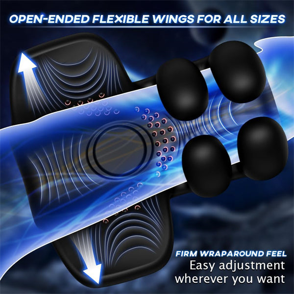 10 Finger Massaging & Tapping & Vibrating Male Stroker Penis Trainer Glans
