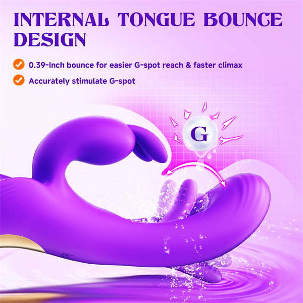 4IN1 Rabbit Vibrators Adult Toys with 7 Flapping Vibrating Tapping Modes