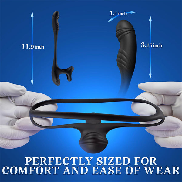 4IN1 Vibrating Cock Ring Anal Vibrator