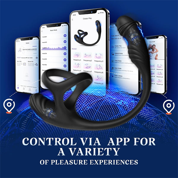 4IN1 Vibrating Cock Ring Anal Vibrator