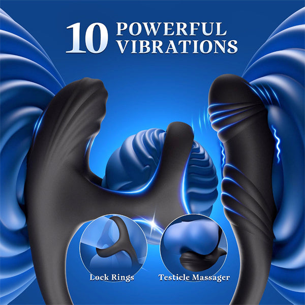 4IN1 Vibrating Cock Ring Anal Vibrator