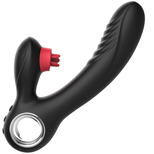 5 Flapping & 10 Vibration Snail Vibrator Red