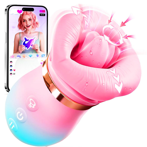 5IN1 Mouth Sucking Vibrator Rose Sex Toy