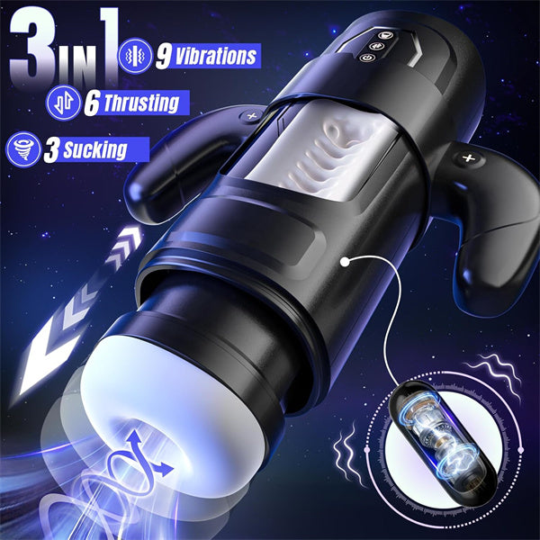 6 Thrusting & 3 Suction Handle Stroker