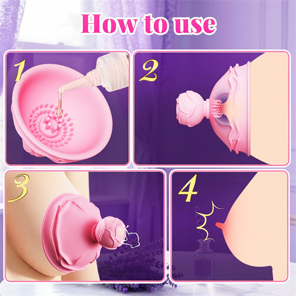 6in1 Rose Vibrator for Nipple