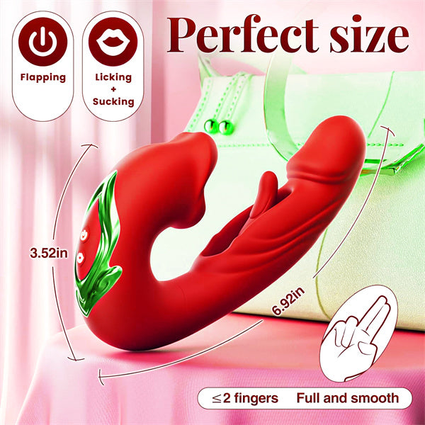 Buy 7 Flapping & Vibrating & Licking Modes Tongue Toy| Rose Vibrators |  Rosetoy  ROSETOY