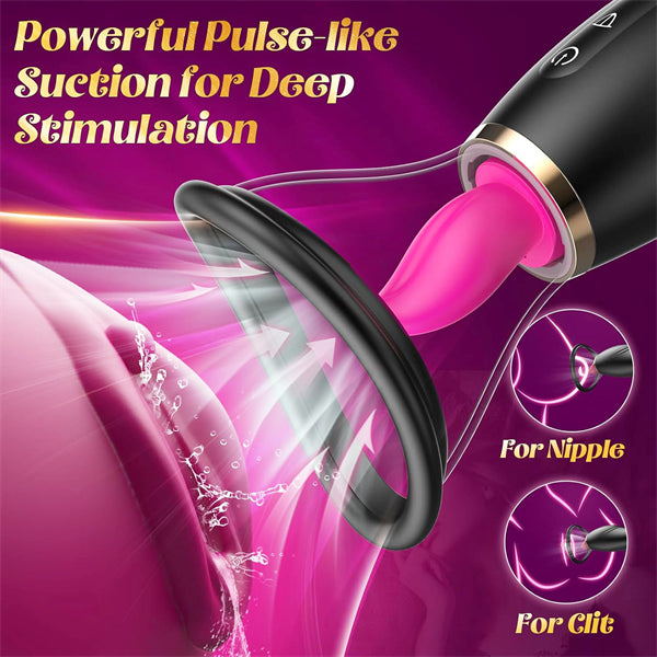 7 Licking & Scuking Clitoral & 10 Vibration Tongue Vibrator