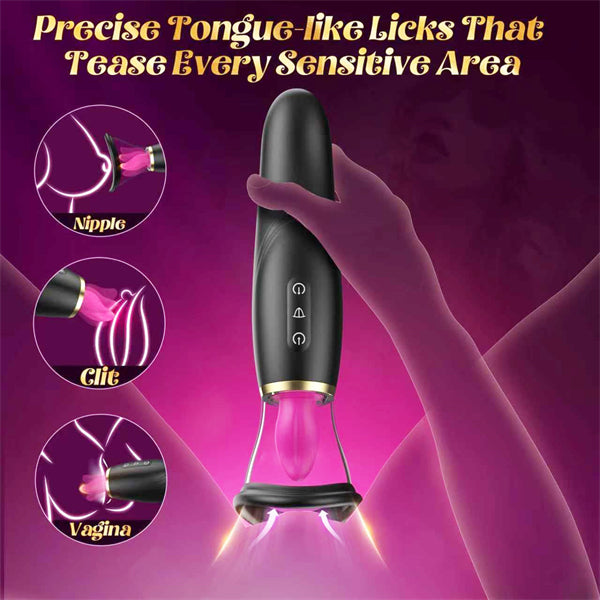 7 Licking & Scuking Clitoral & 10 Vibration Tongue Vibrator