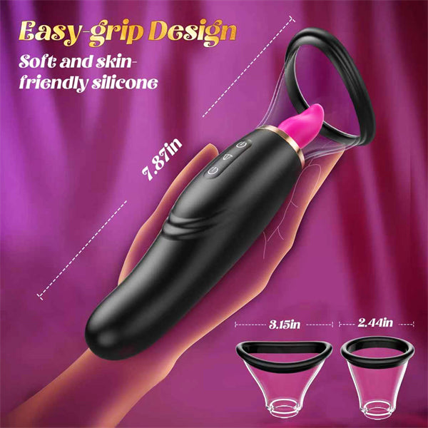 7 Licking & Scuking Clitoral & 10 Vibration Tongue Vibrator