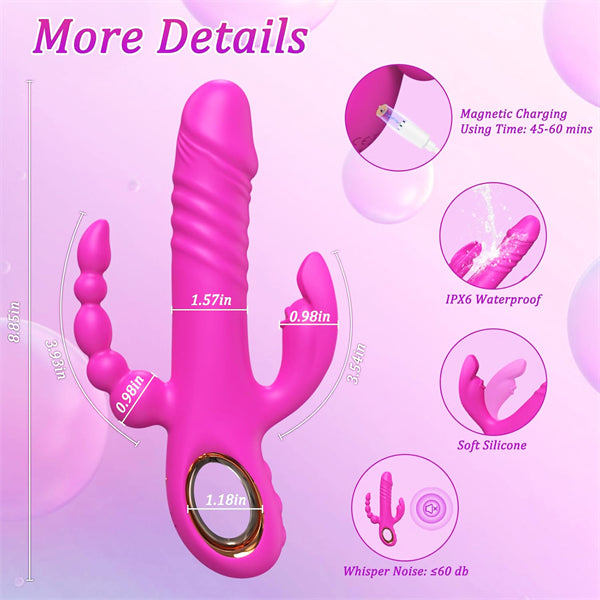 7 Vibrating Thrusting Rabbit Vibrator