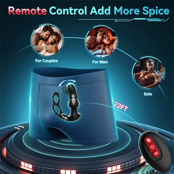 7 Wiggling Vibrating Ring Paddles Ticklers Anal Vibrator