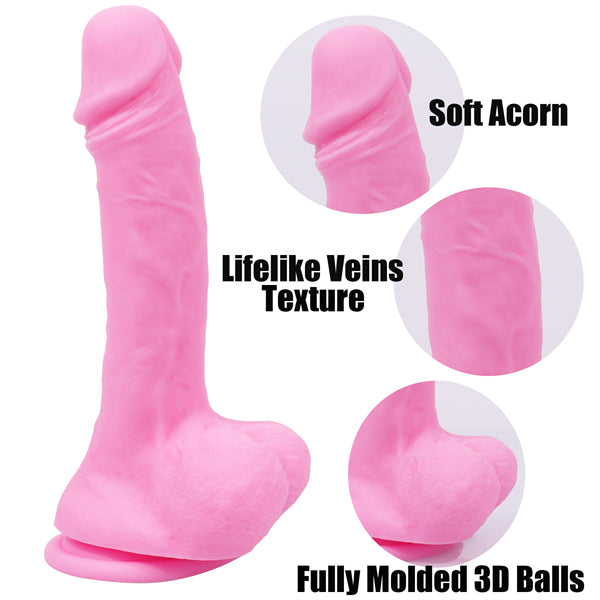 8 Inch Pink Realistic Dildo