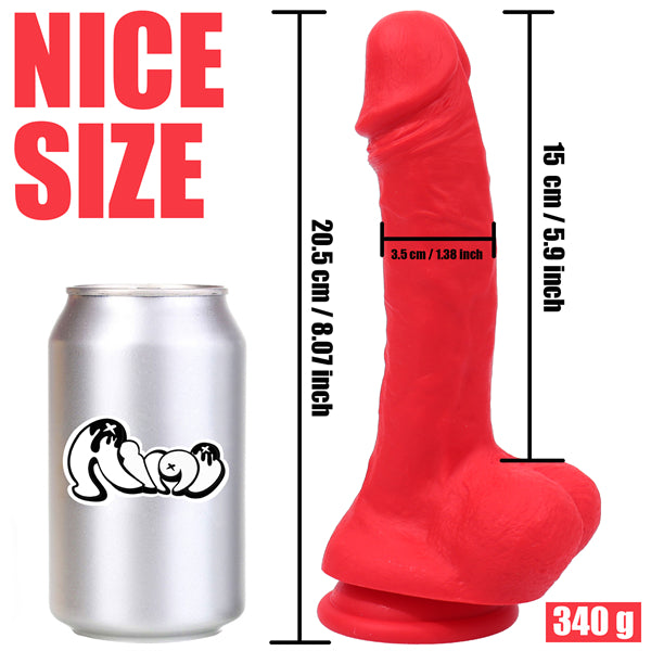 8 Inch Red Realistic Dildo