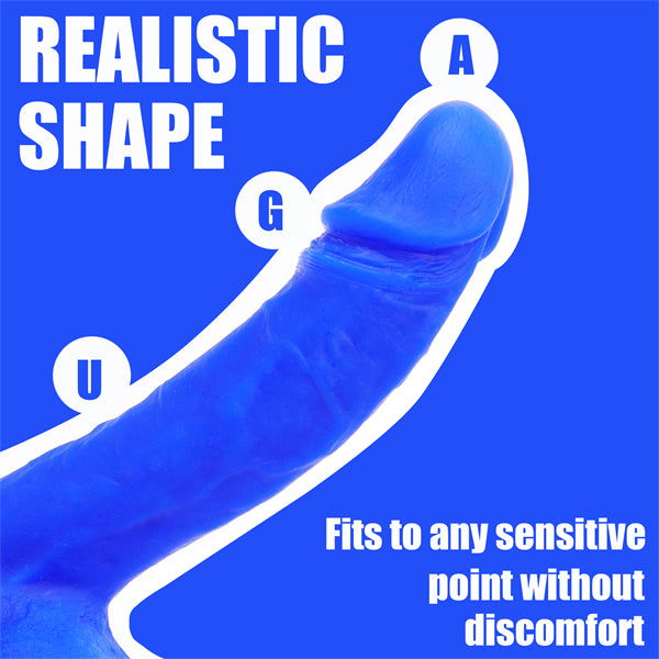 8 Inch Blue Realistic Dildo