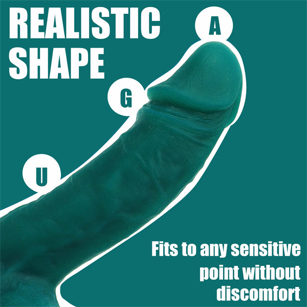 8 Inch Green Realistic Dildo