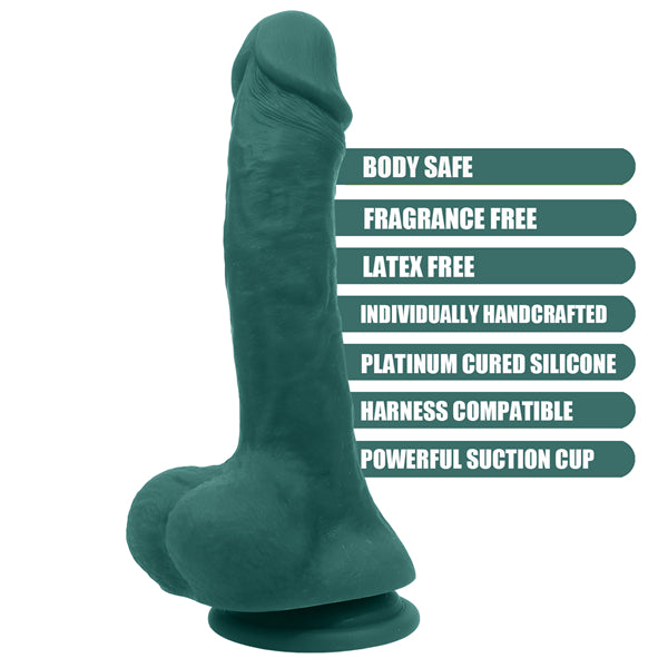 8 Inch Green Realistic Dildo