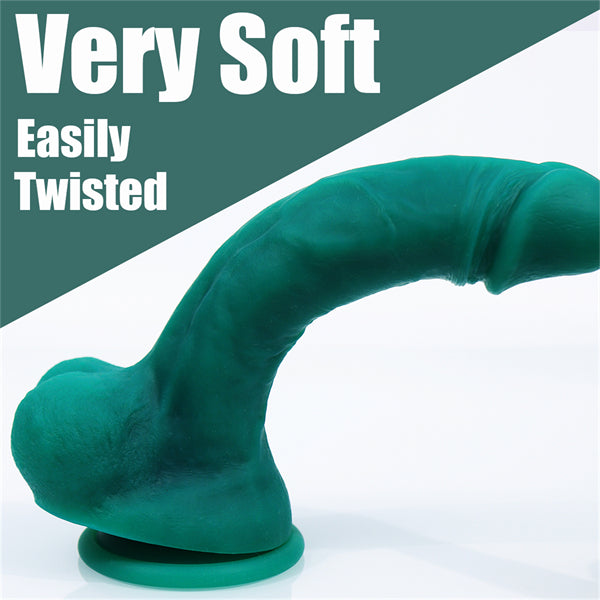 8 Inch Green Realistic Dildo