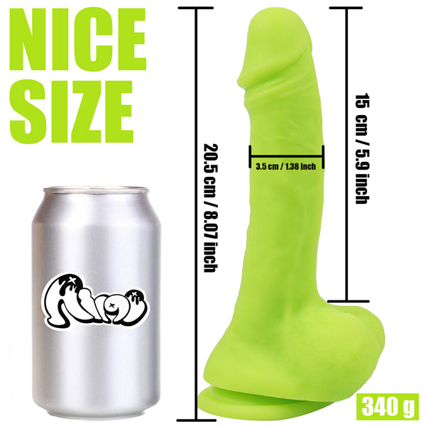 8 Inch Lime Realistic Dildo